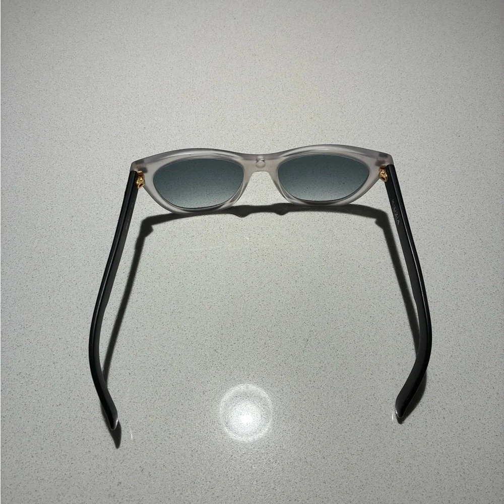 Men's Krizia Black & Frosted/Clear Frame Sunglasses